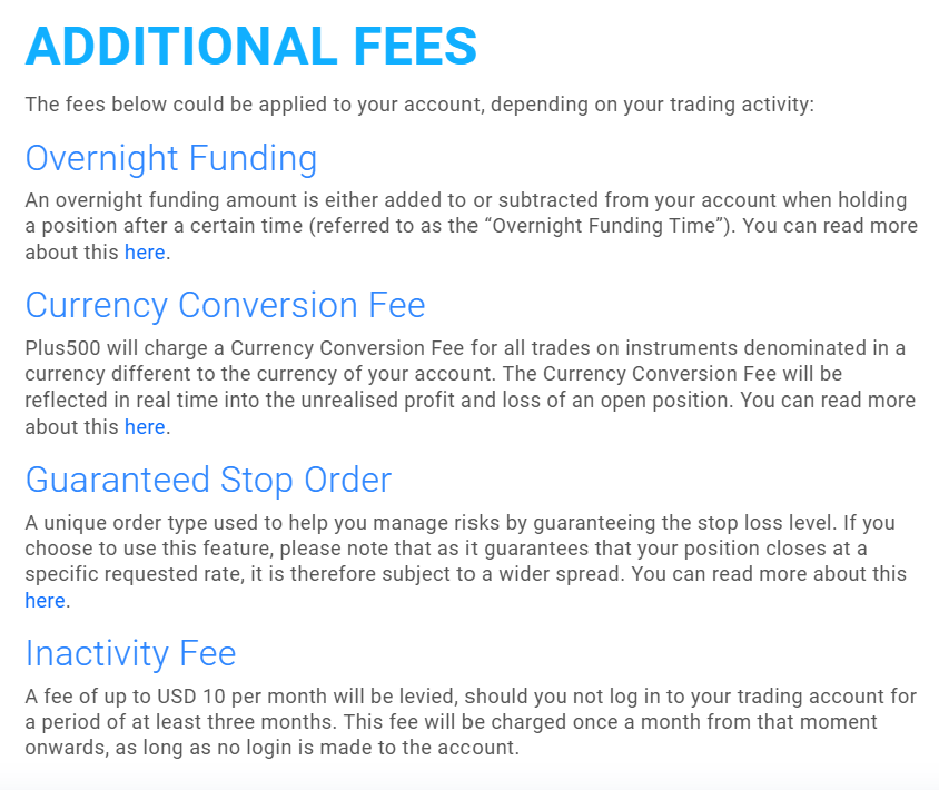 Best Trading App UK, additional fees
